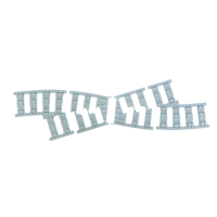 Ballast plaat voor smalspoor kruising 22 graden R84 Rechts