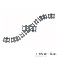 Dubbelspoor Kruising Links 45 graden