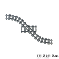 Dubbelspoor Kruising Rechts 45 graden
