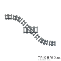 Dubbelspoor Kruising Rechts 45 graden