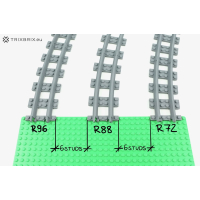 Smalspoor Bochtenset R72 - 16 stuks = halve cirkel