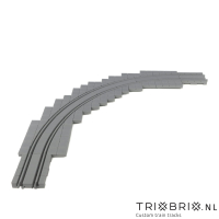 Pavement voor Smalspoor kwart cirkel R36