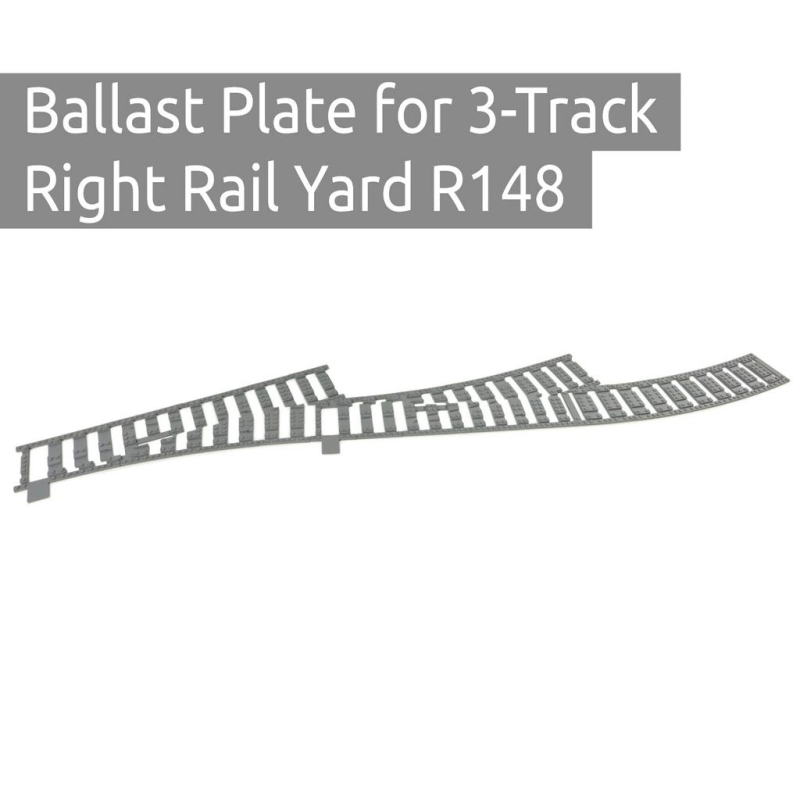 Ballast plaat voor 3 Sporig Rangeerterrein Rechts R148
