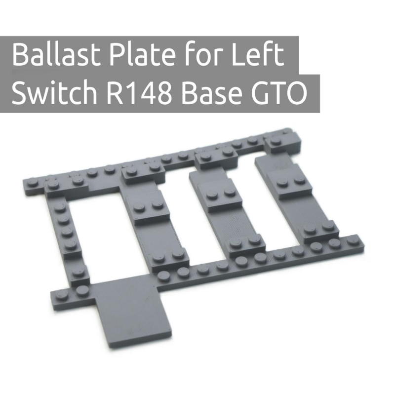 Ballast plaat voor Wissel Links R148 Wisselmechanisme met schakelaar aan buitenkant 