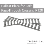 Ballast plaat voor Doorsteek Kruising R120 Links
