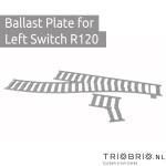Ballast plaat voor Wissel Links R120
