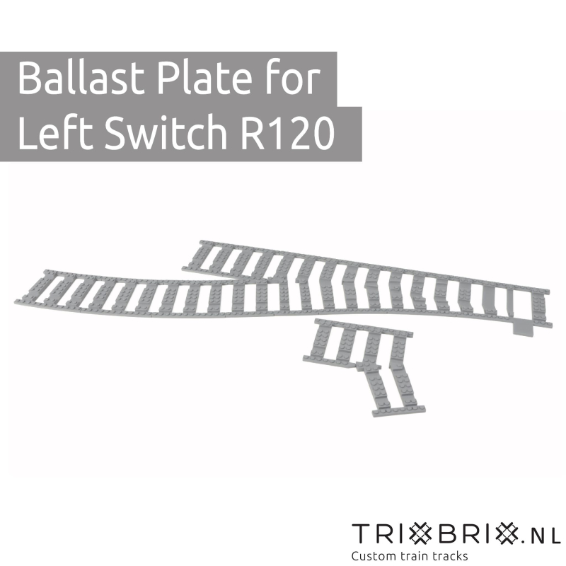 Ballast plaat voor Wissel Links R120