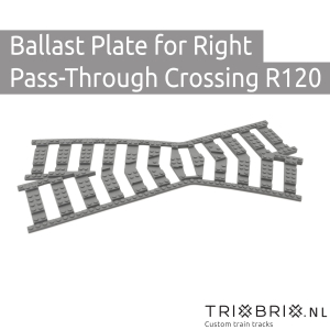 Ballast plaat voor Doorsteek Kruising R120 Rechts Ballast plaat voor Doorsteek Kruising R120 Rechts