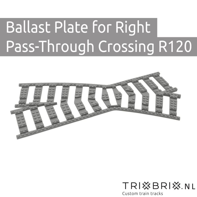Ballast plaat voor Doorsteek Kruising R120 Rechts