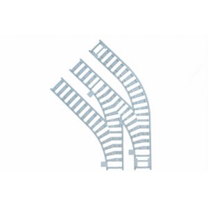 Ballast plaat voor Compact Switch Set - 1 x Rechts 2 x Links Wissel in bocht 45 graden R40