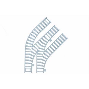 Ballast plaat voor Compact Switch Set - 2 x Rechts 1 x Links Wissel in bocht 45 graden R40