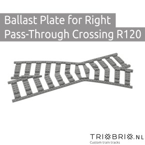 Ballast plaat voor Doorsteek Kruising R120 Rechts