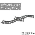 Dubbelspoor Kruising Links 45 graden