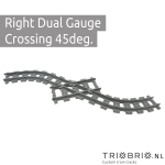 Dubbelspoor Kruising Rechts 45 graden