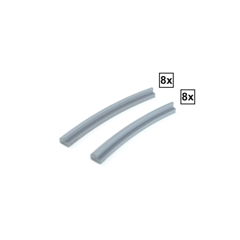 Gebogen Rails R24A + R24D Set 8x + 8x
