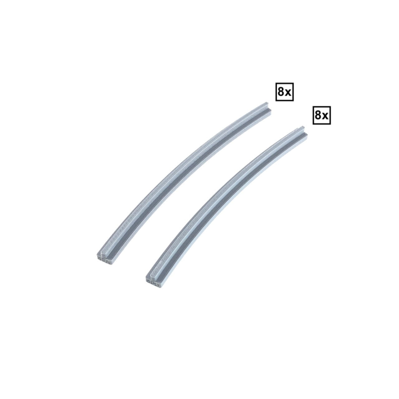 Gebogen Rails R40A + R40D Set 8x + 8x