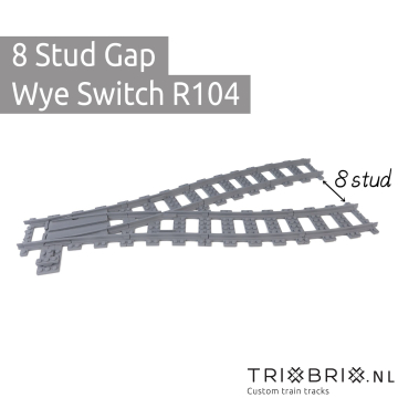 Y Wissel (Wye Switch) R104 (8 noppen tussenruimte)