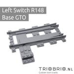 Wissel R148 Links Wisselmechanisme met schakelaar aan buitenkant