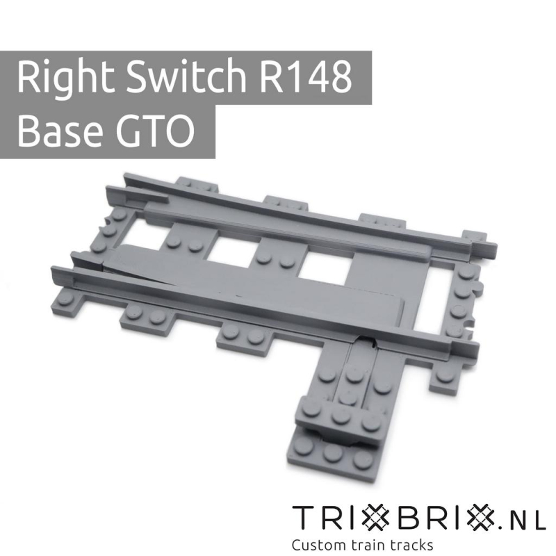 Wissel R148 Rechts Wisselmechanisme met schakelaar aan buitenkant