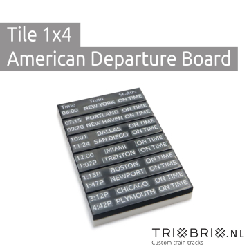 American Departure Board Tiles - Tile 1x4
