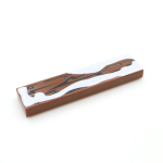 Tile Biels 1x4 Wood Grain Type 2 Reddish Brown met sneeuw type 1