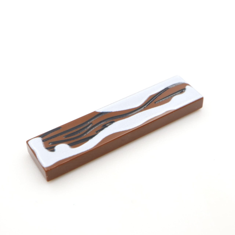 Tile Biels 1x4 Wood Grain Type 1 Reddish Brown met sneeuw type 1