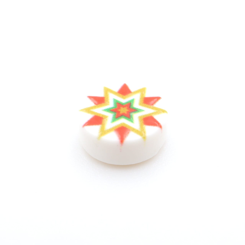 Tile Kerst Decoratie 1x1 Round Type 1