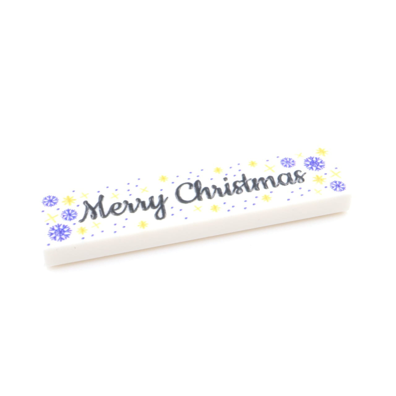 Tile Kerst Merry Christmas 1x4 White Type 1