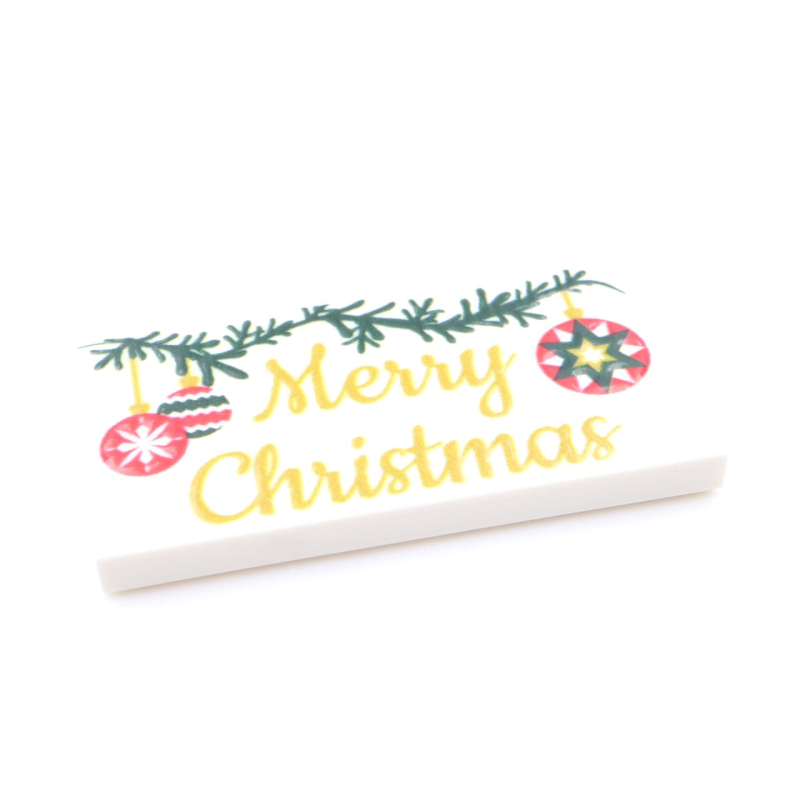 Tile Kerst Merry Christmas 2x4 White Type 2