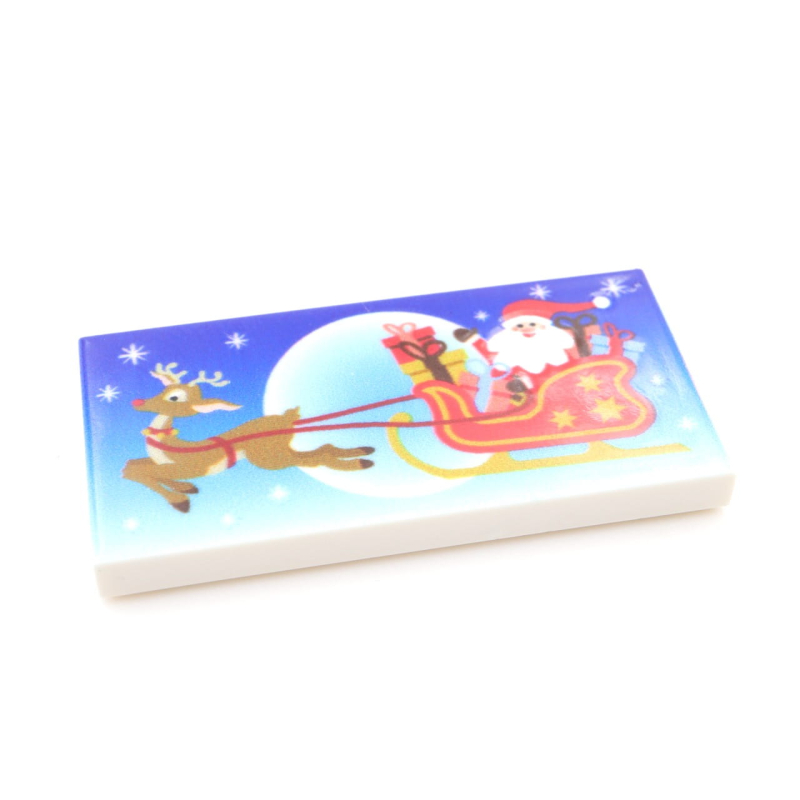 Tile Kerst Kerstman 2x4 White Type 3