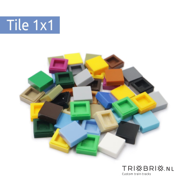 Clear Tile - Tile 1x1 200 stuks