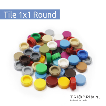 Clear Tile - Tile 1x1 Round - 200 stuks