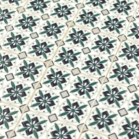 Tile Portugees 2x2 Type 1 Small Dark Green on White
