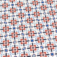 Tile Portugees 2x2 Type 1 Small Red on White