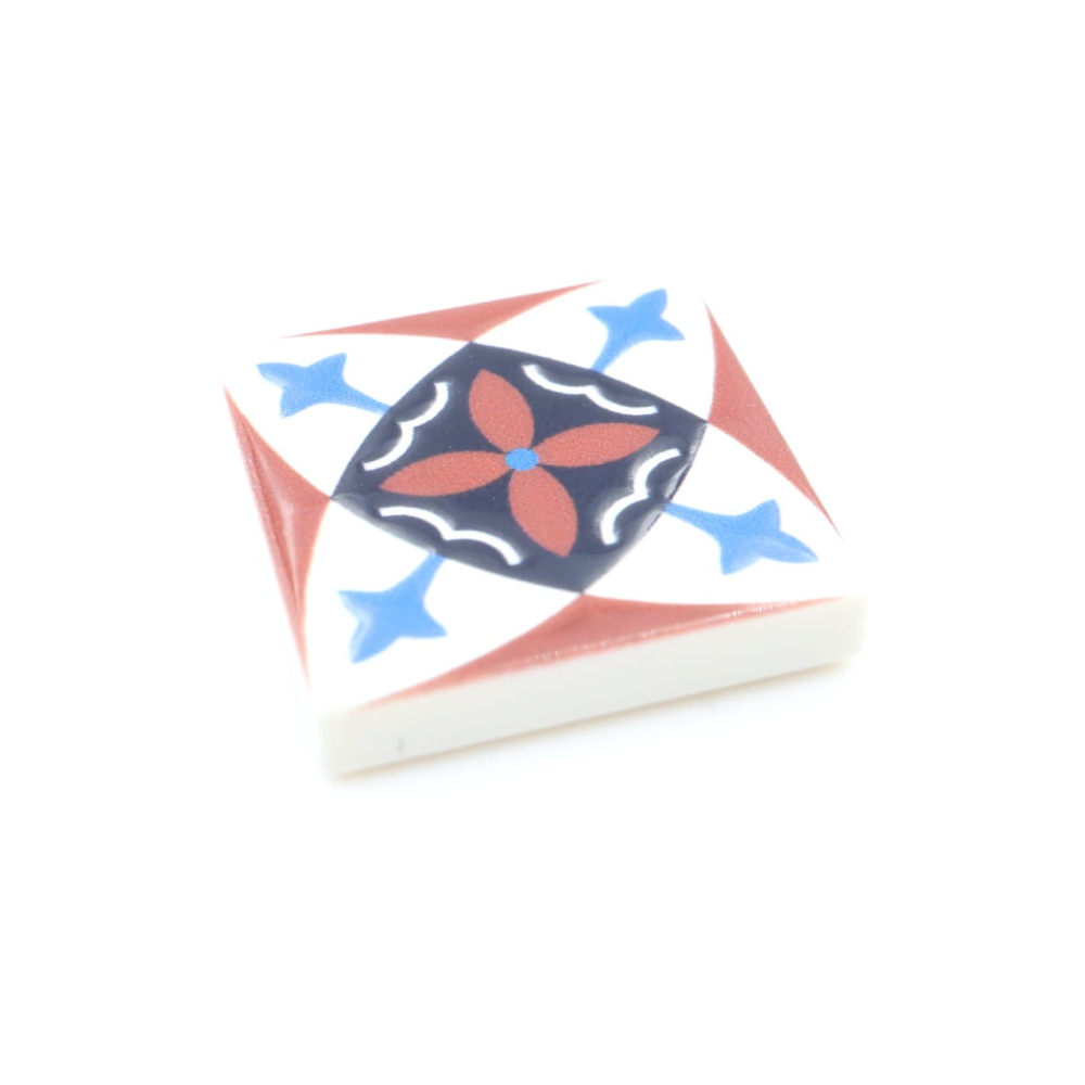 Tile Portugees 2x2 Type 10 medium Black on White