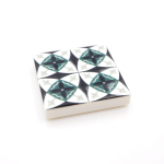 Tile Portugees 2x2 Type 10 small Dark Green on White