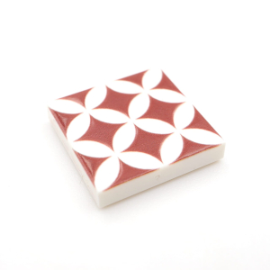 Tile Portugees 2x2 Type 12 medium Red on White