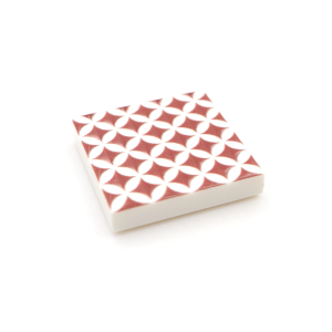 Tile Portugees 2x2 Type 12 small Red on White