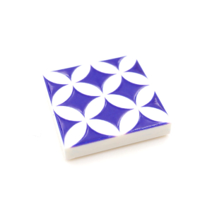 Tile Portugees 2x2 Type 12 medium Dark Blue on White