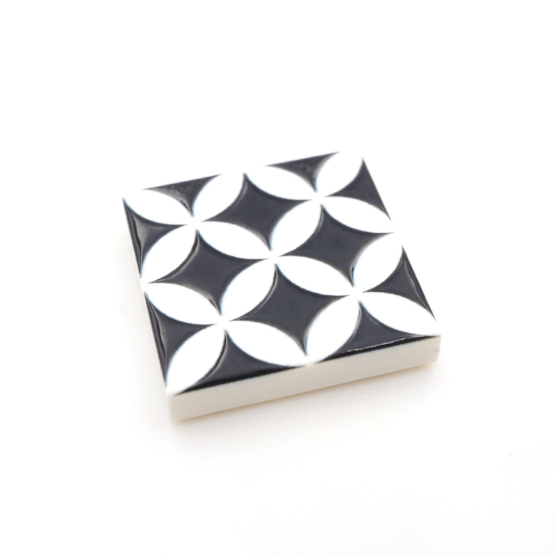 Tile Portugees 2x2 Type 12 medium Black on White