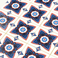 Tile Portugees 2x2 Type 2 Medium Red on White