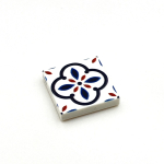 Tile Portugees 2x2 Type 3 Medium Red on White