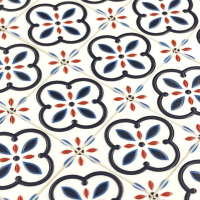 Tile Portugees 2x2 Type 3 Medium Red on White