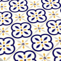 Tile Portugees 2x2 Type 3 Medium Orange on White