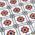 Tile Portugees 2x2 Type 4 Medium Red on White