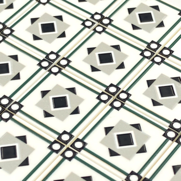 Tile Portugees 2x2 Type 4 Medium Dark Green on White