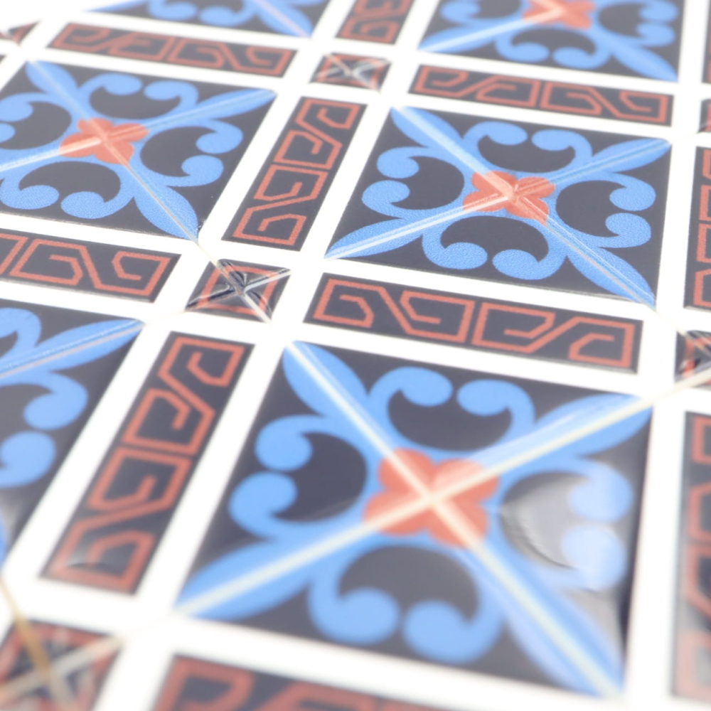 Tile Portugees 2x2 Type 6 large Orange on White