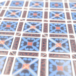 Tile Portugees 2x2 Type 6 Medium Orange on White