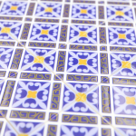 Tile Portugees 2x2 Type 6 Medium Yellow on White