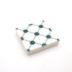 Tile Portugees 2x2 Type 8 small Dark Green on White